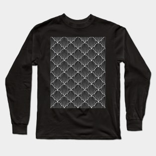 Art Deco Pattern No 31 - Black and White Pattern Long Sleeve T-Shirt